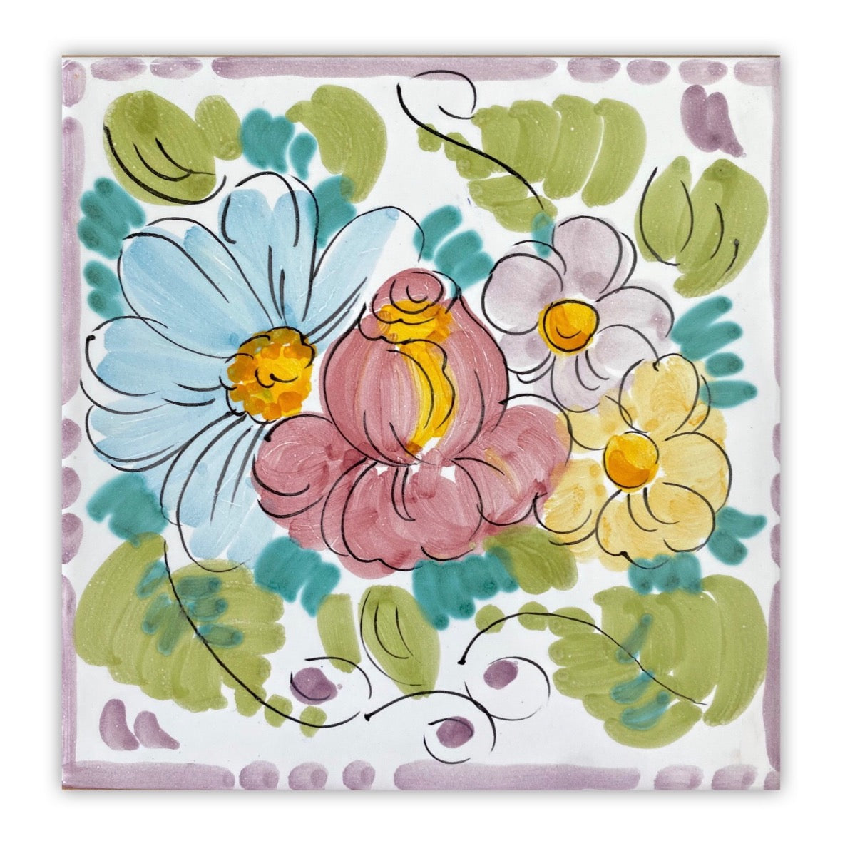 Mattonella decorata in ceramica di Vietri