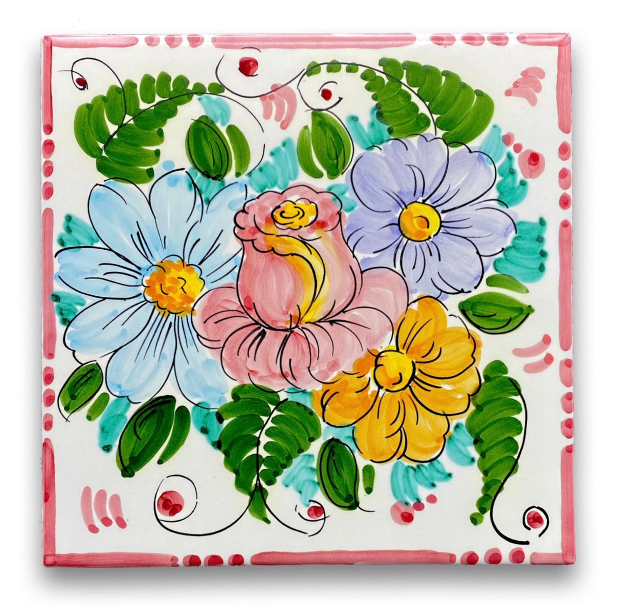 Mattonella decorata in ceramica di Vietri