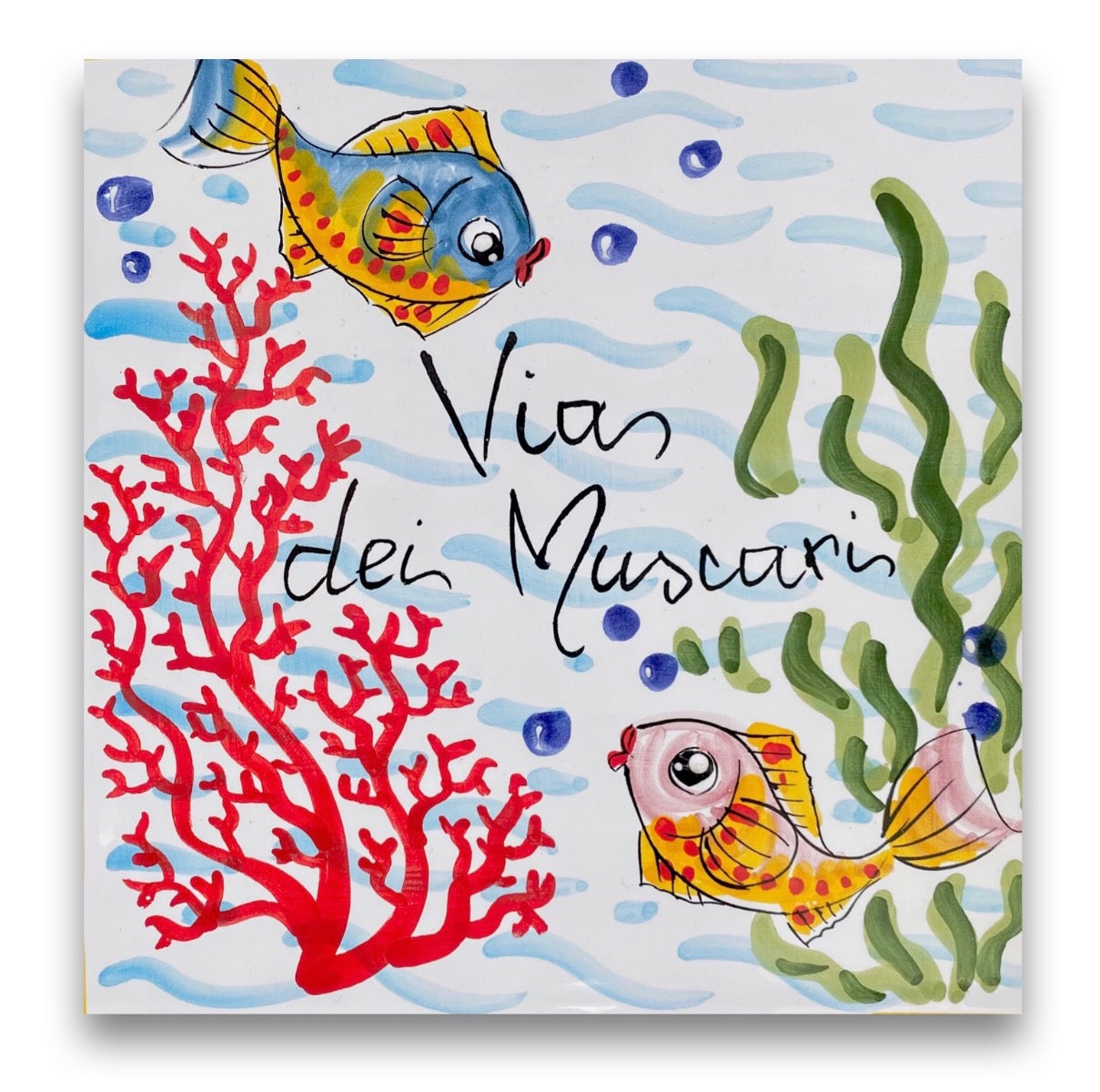 Mattonella Fondo Mare Personalizzabile in ceramica di Vietri