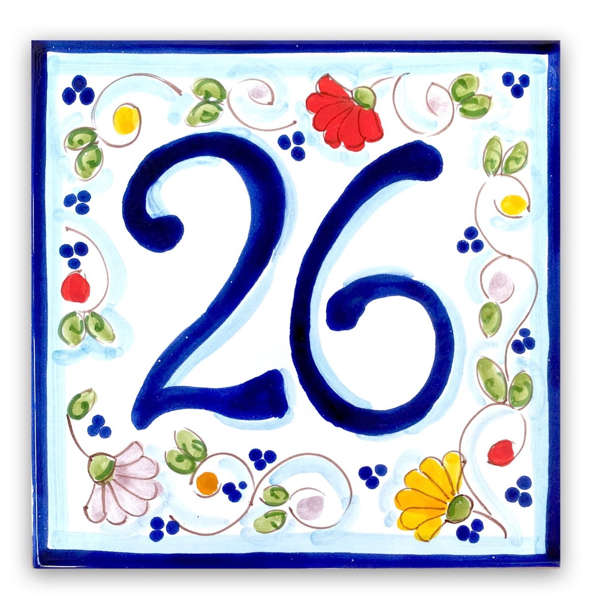 Mattonella personalizzabile Primula New in ceramica di Vietri