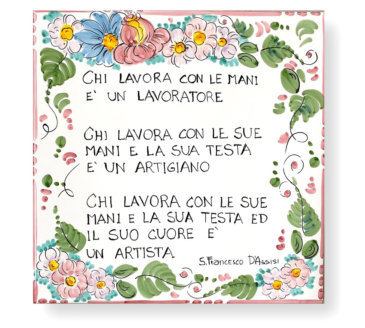 Mattonella in ceramica vietrese VIETRI ANTICO personalizzabile