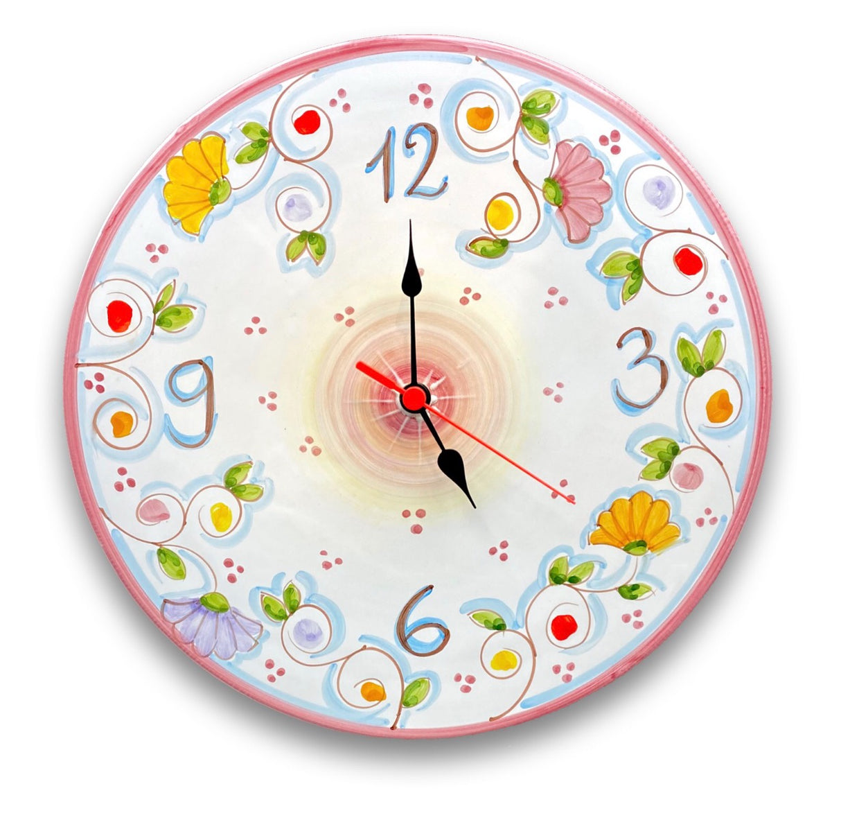 Orologio in Ceramica Vietrese a Disco