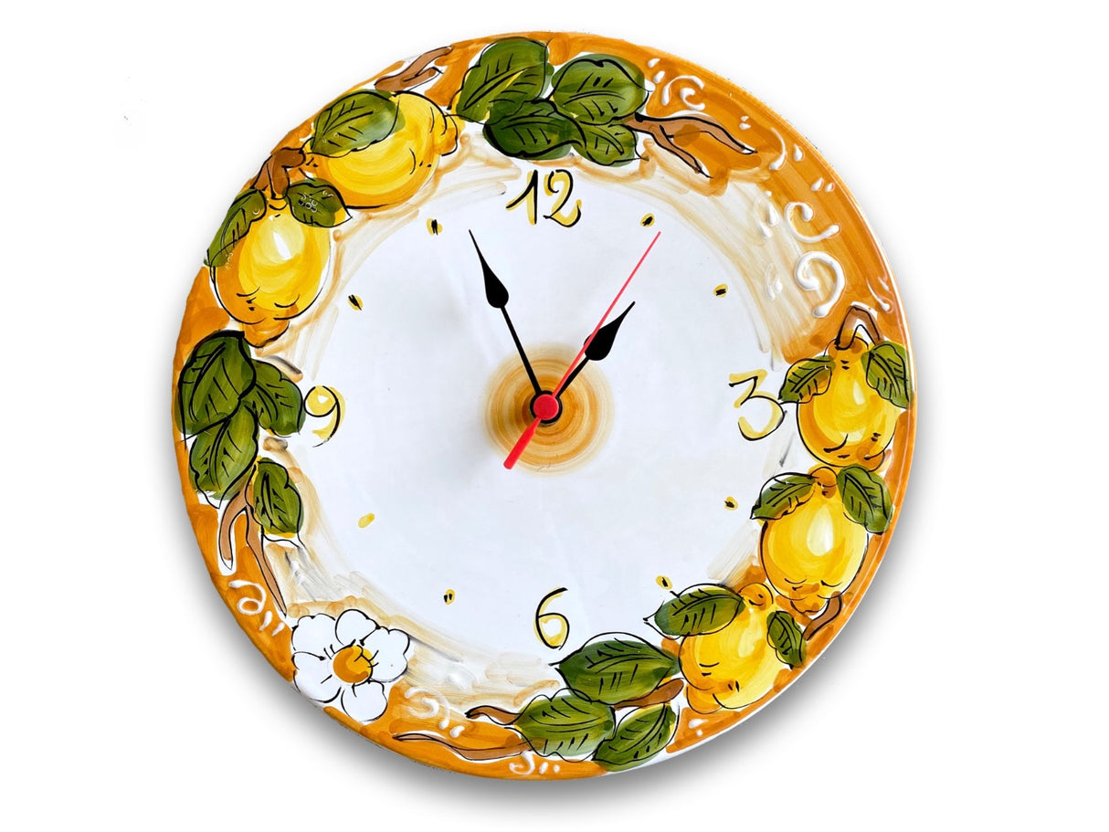 Orologio a disco in ceramica di Vietri