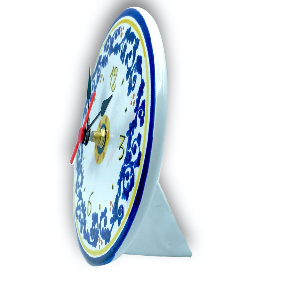 Orologio d'appoggio in ceramica di Vietri