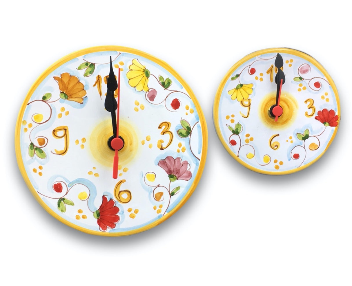 Orologio d'appoggio in ceramica di Vietri