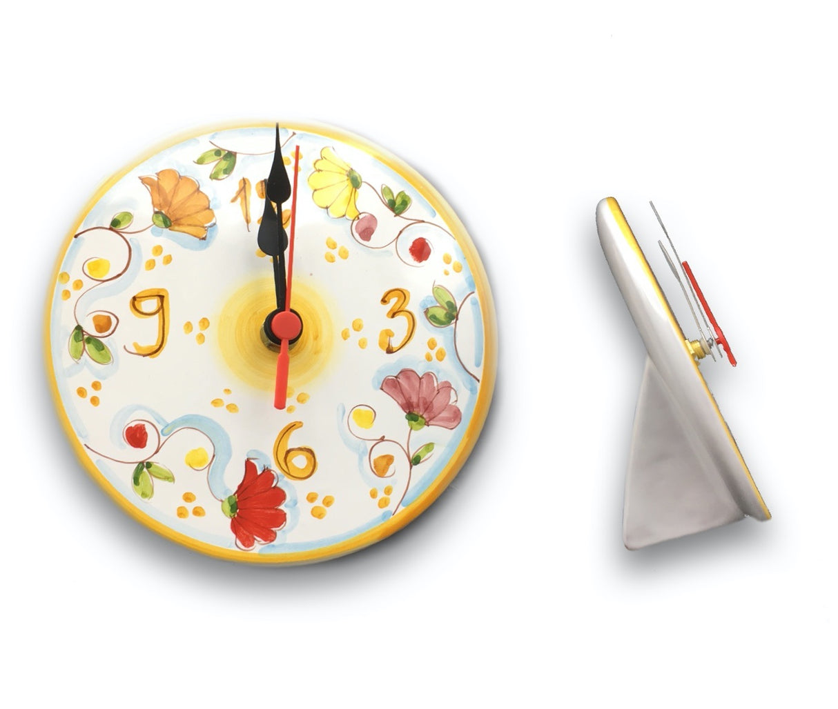 Orologio d'appoggio in ceramica di Vietri