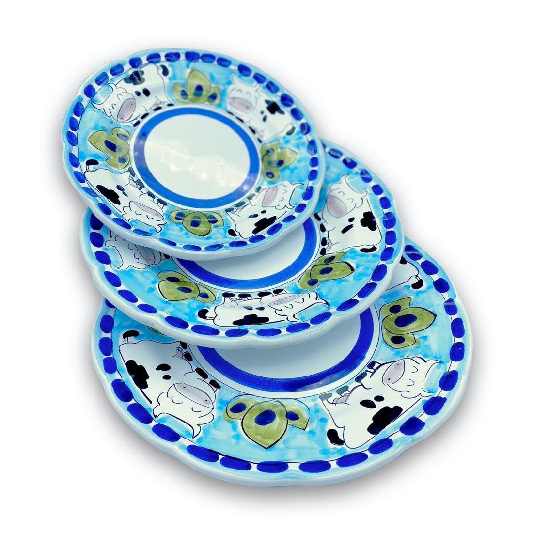 Piatto in ceramica di Vietri Mucca