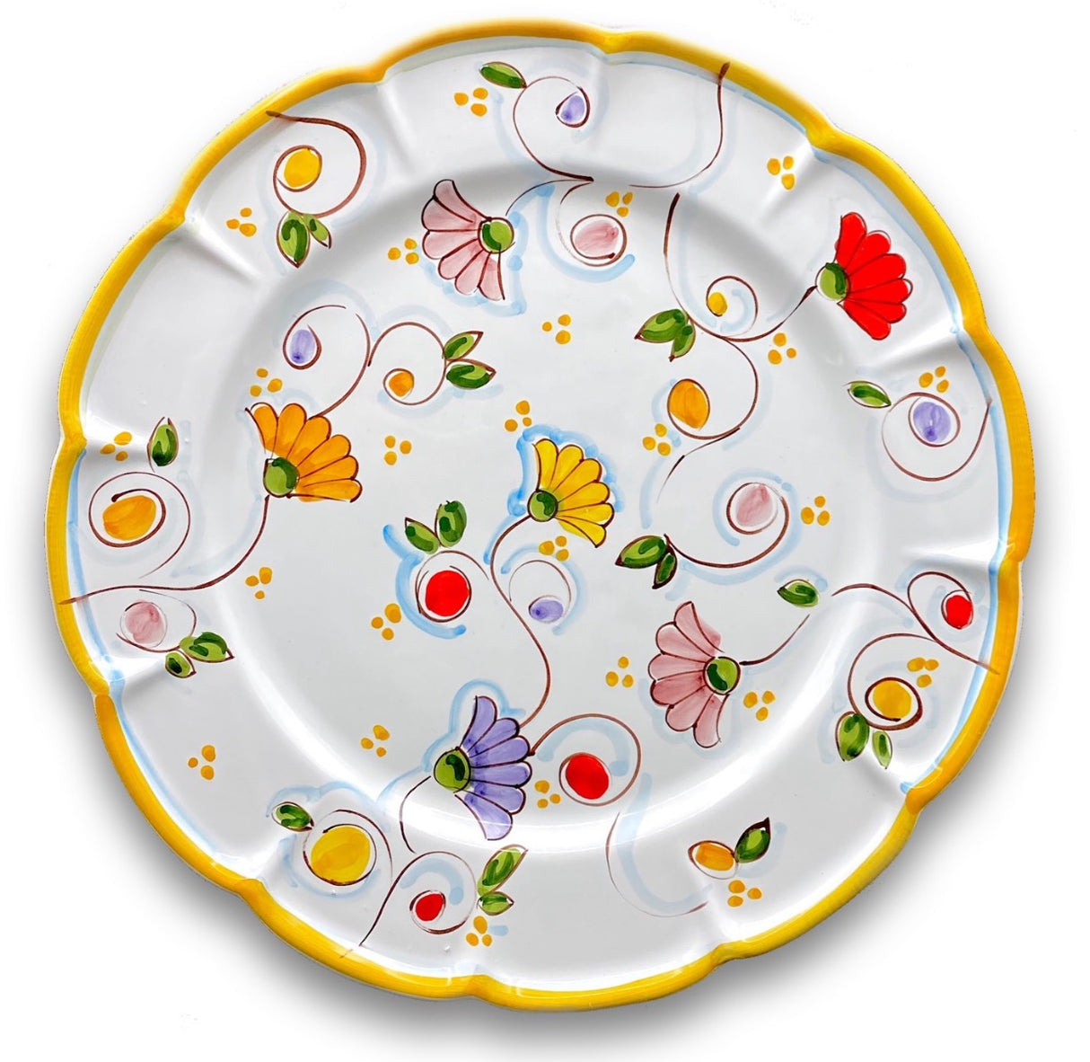 Piatto Vietri Grande in Ceramica Vietrese DECORI MISTI