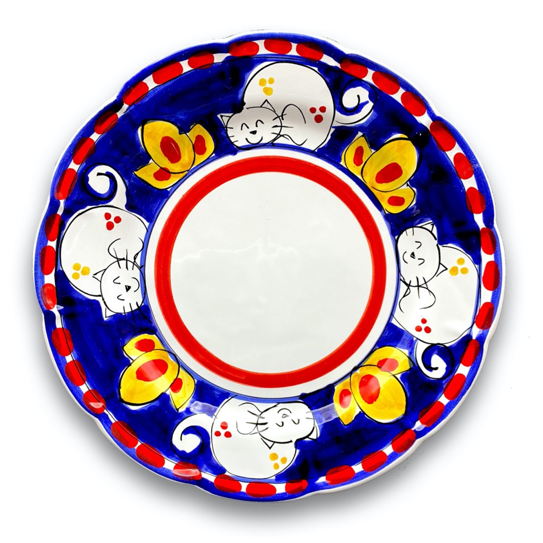 Piatto in ceramica di Vietri Gatto