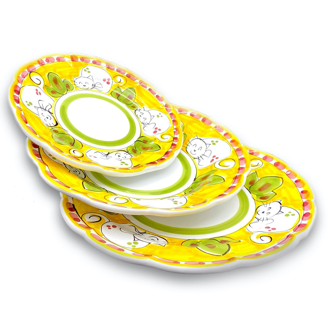 Piatto in ceramica di Vietri Gatto