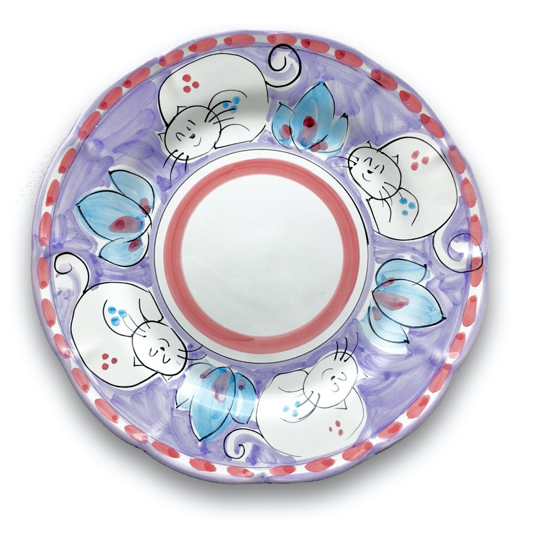 Piatto in ceramica di Vietri Gatto