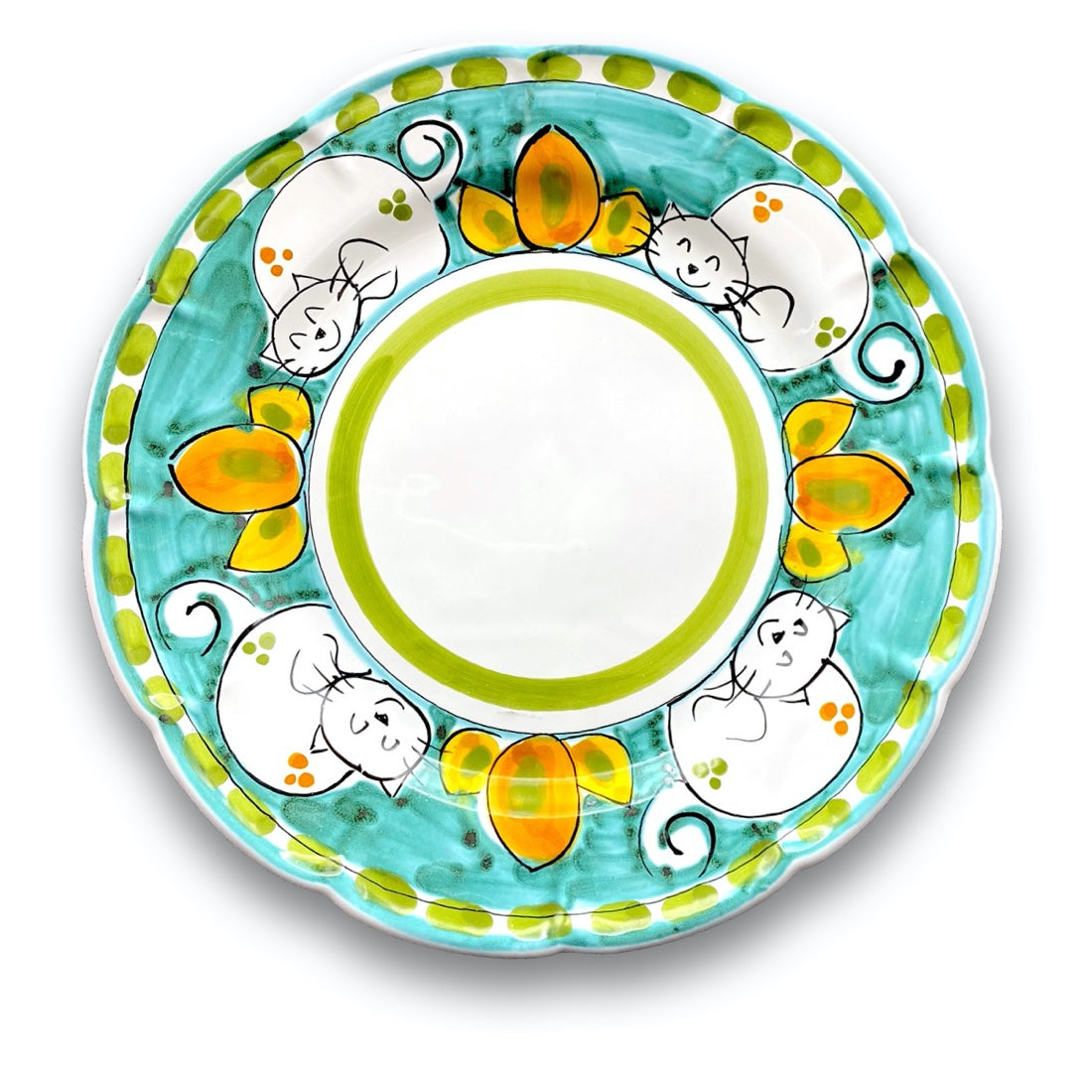 Piatto Vietri in Ceramica DECORO GATTO NEW