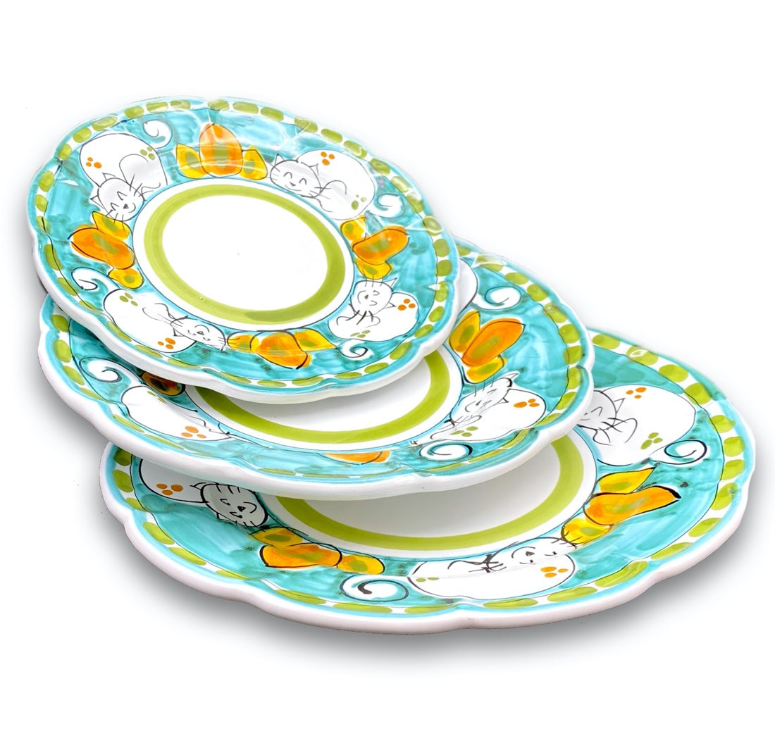 Piatto in ceramica di Vietri Gatto
