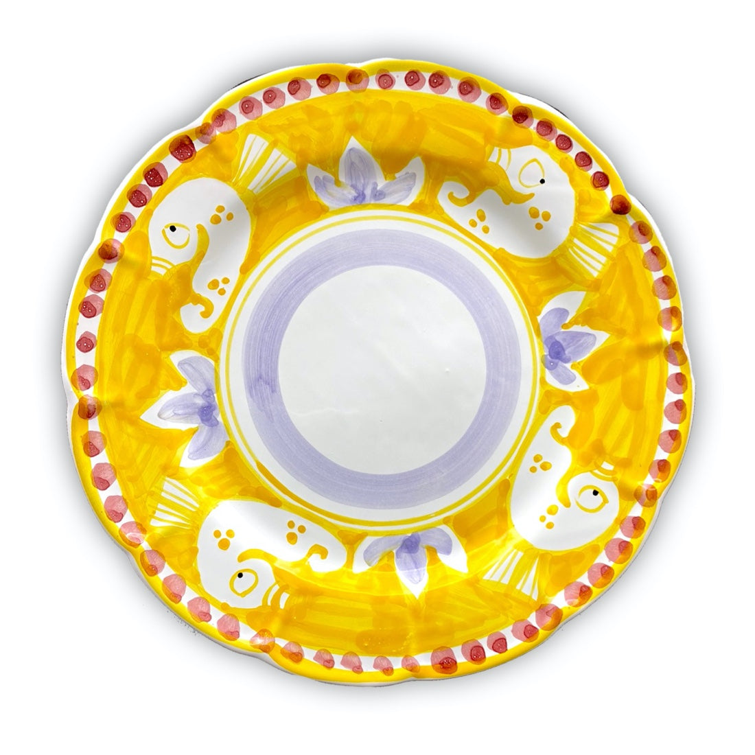 Piatto in ceramica di Vietri Ippocampo