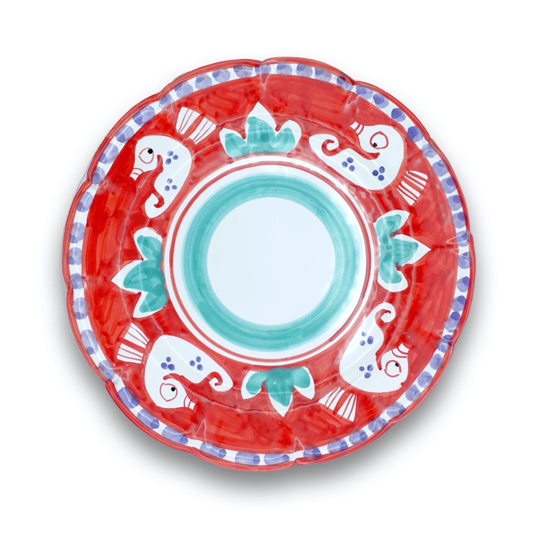 Piatto in ceramica di Vietri Ippocampo