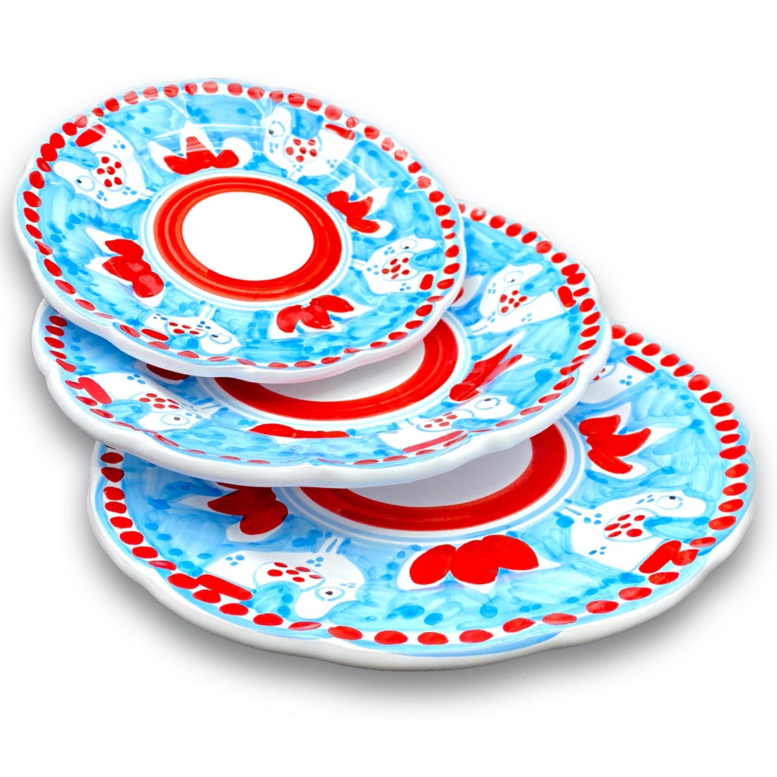 Piatto in ceramica di Vietri Pulcino