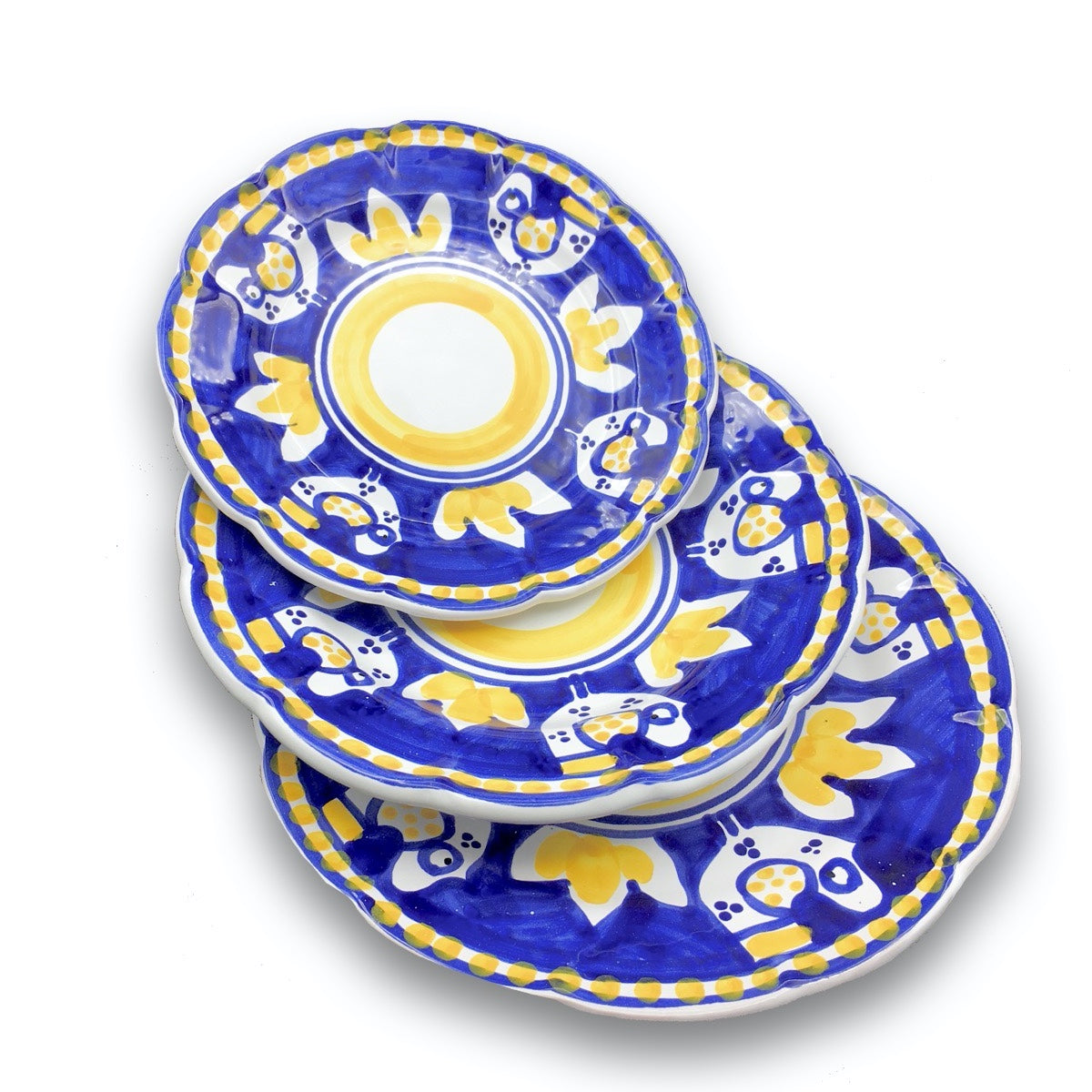 Piatto in ceramica di Vietri Pulcino