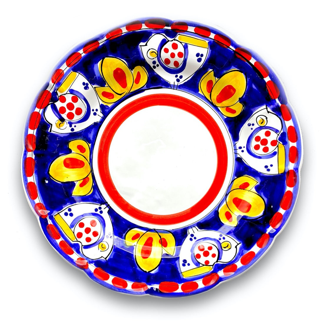 Piatto in ceramica di Vietri Pulcino New