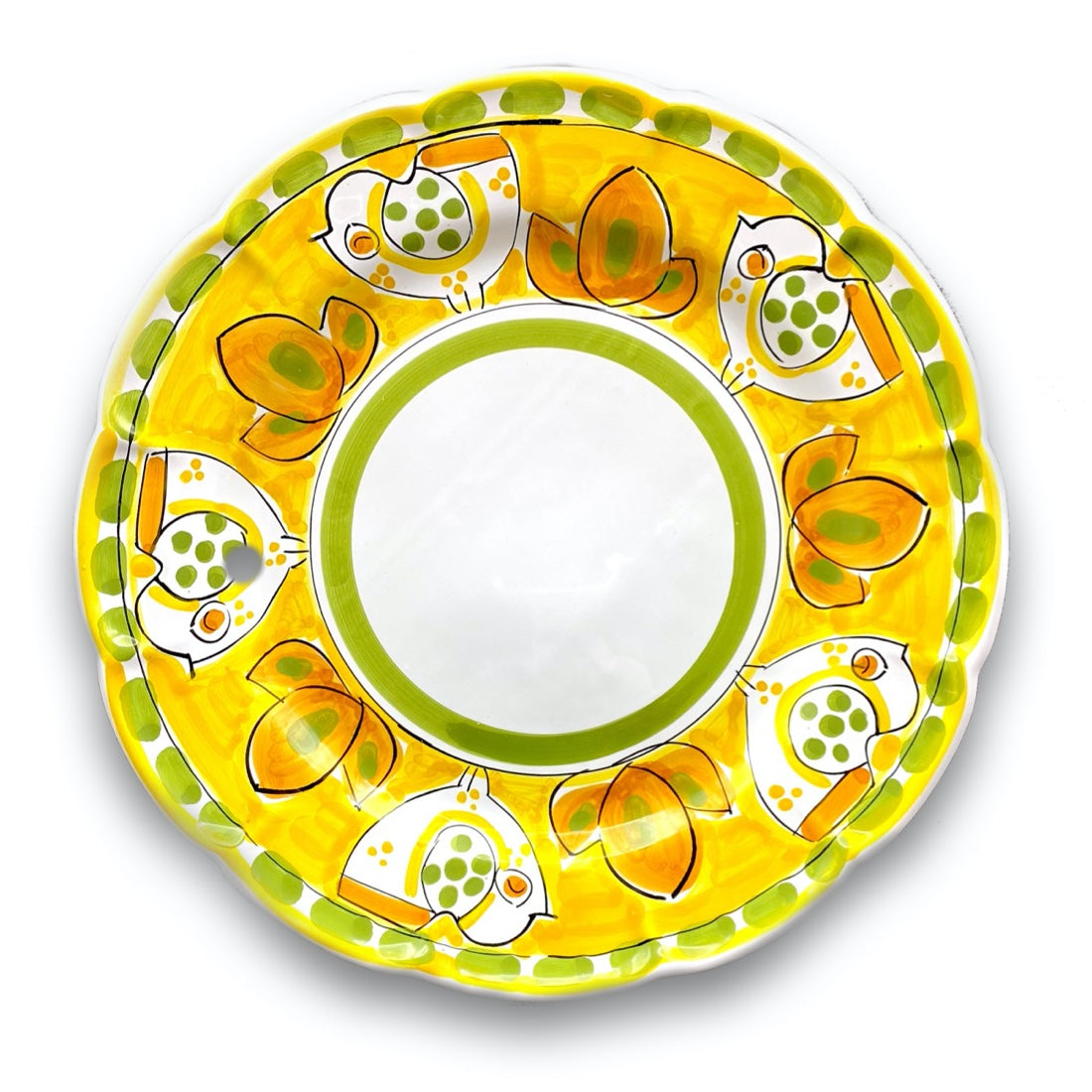 Piatto in ceramica di Vietri Pulcino New