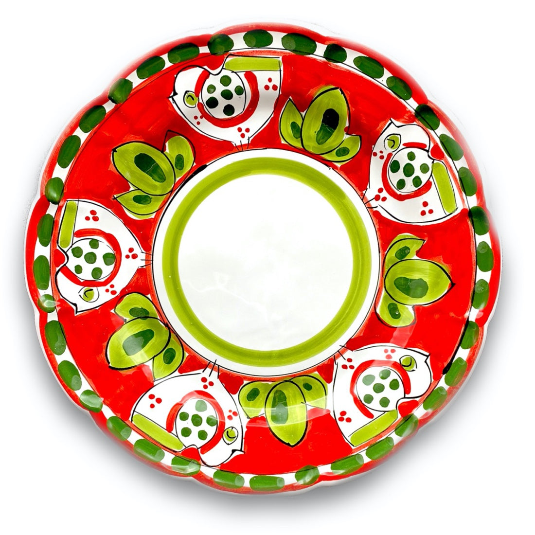 Piatto in ceramica di Vietri Pulcino New