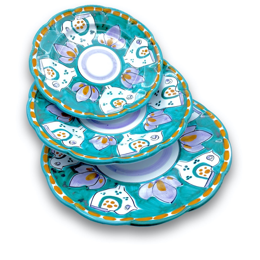 Piatto in ceramica di Vietri Pulcino New