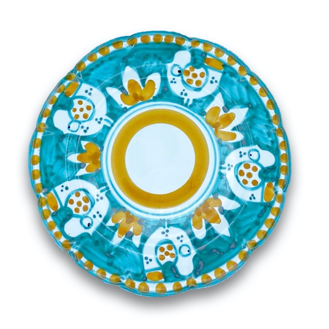 Piatto in ceramica di Vietri Pulcino