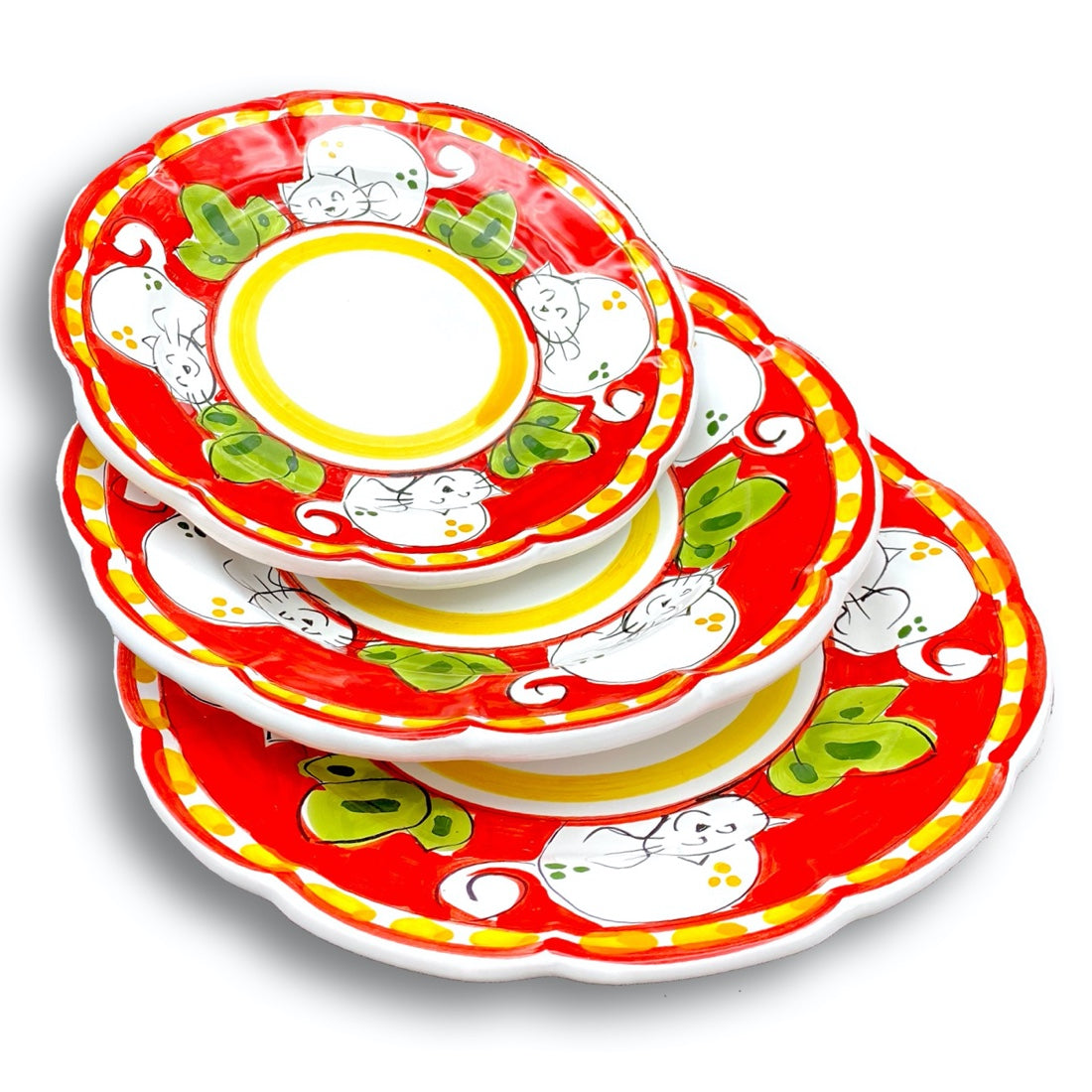 Piatto in ceramica di Vietri Gatto