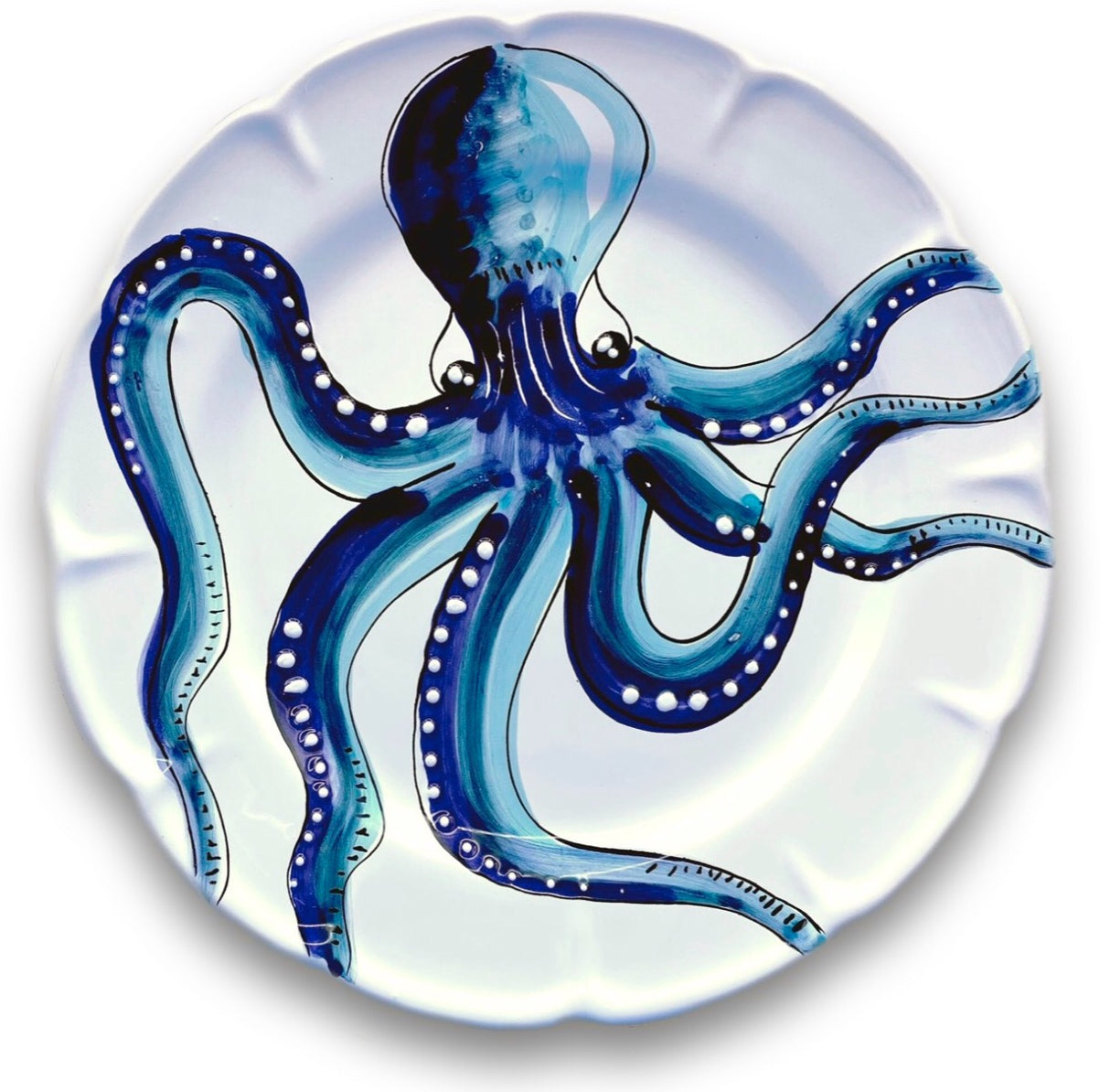 Piatto Vietri in Ceramica DECORO MARE MAGNUM