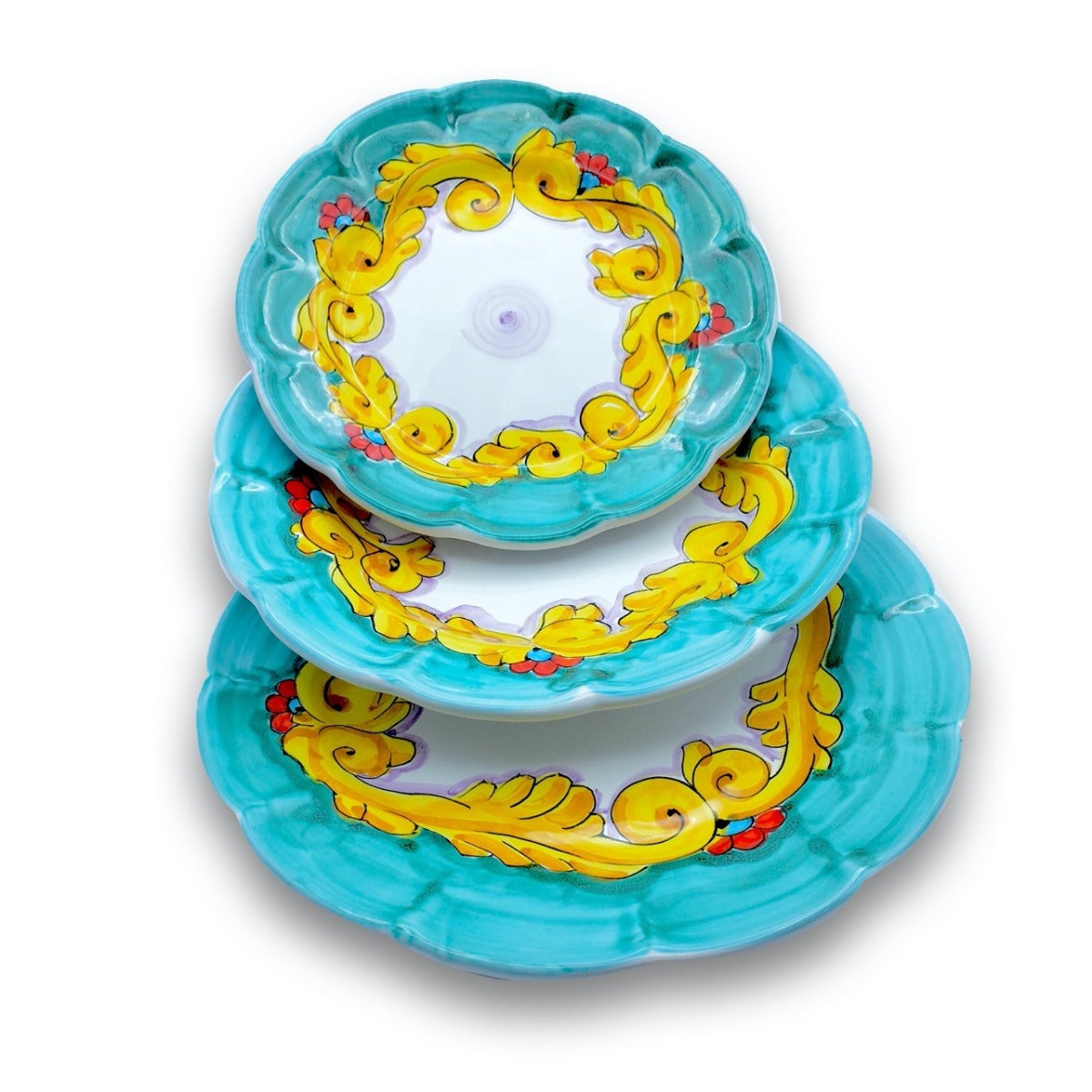 Piatto in ceramica di Vietri Barocco