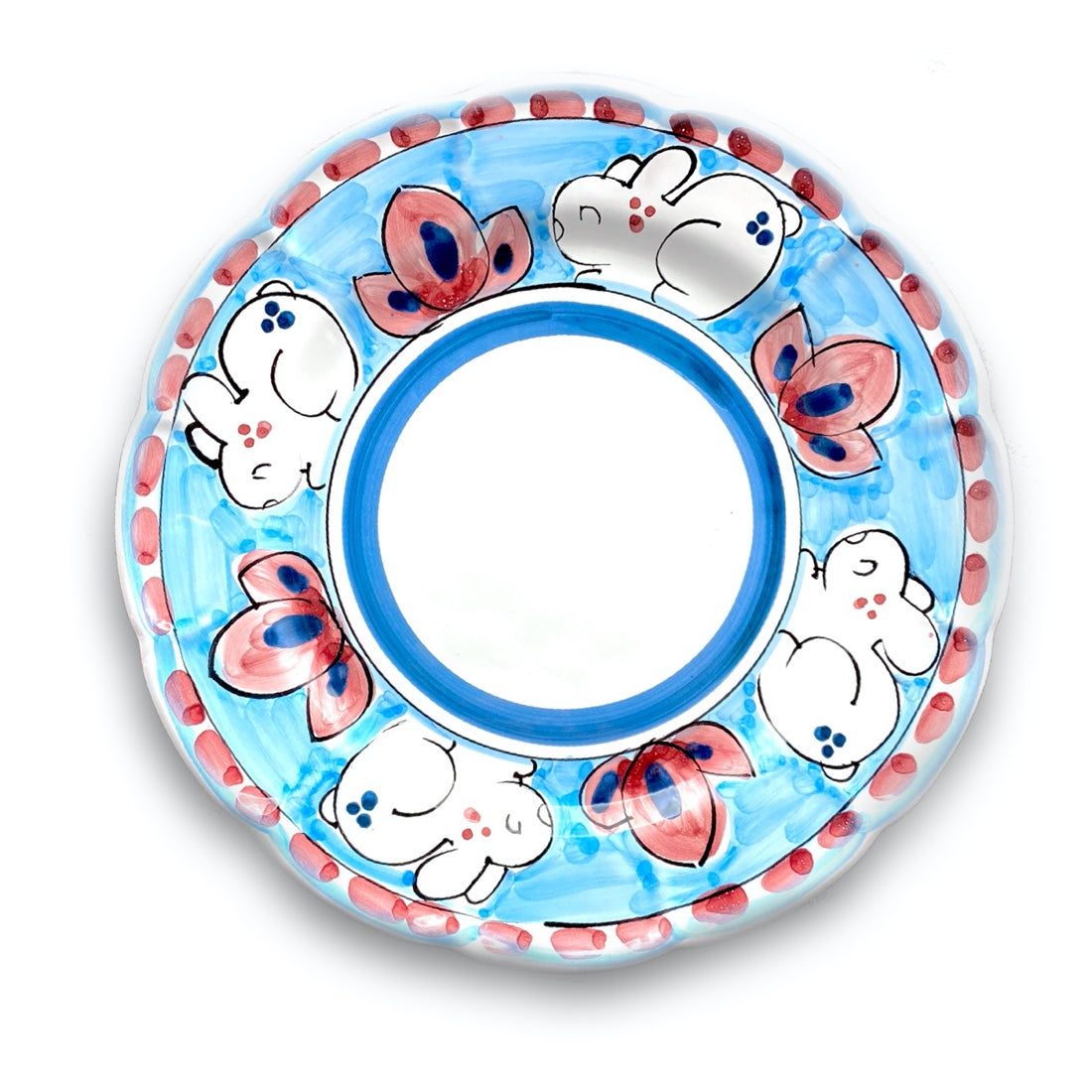 Piatto Vietri in Ceramica DECORO CONIGLIO NEW