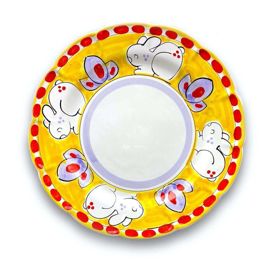 Piatto in ceramica di Vietri Coniglio