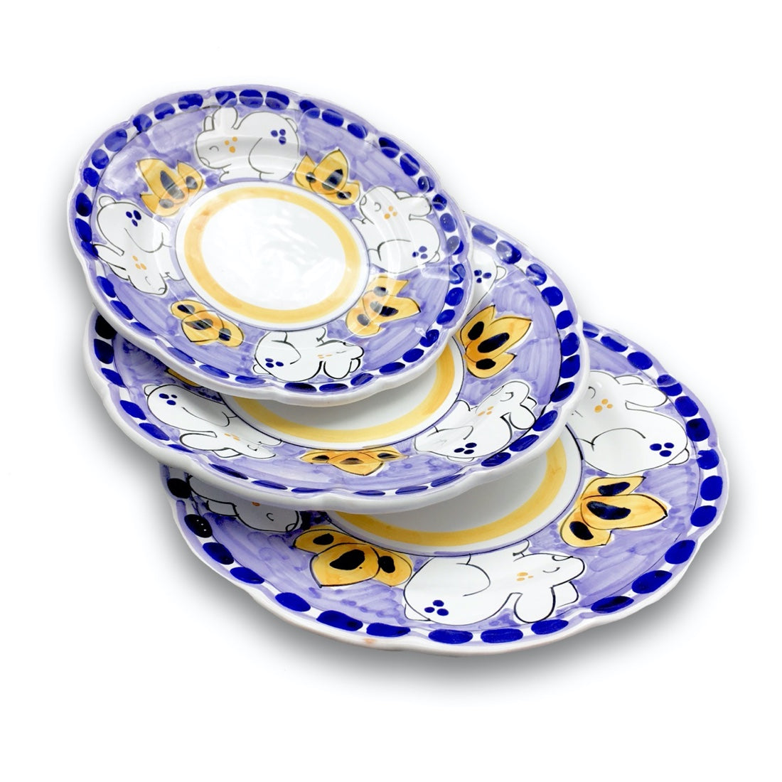 Piatto in ceramica di Vietri Coniglio