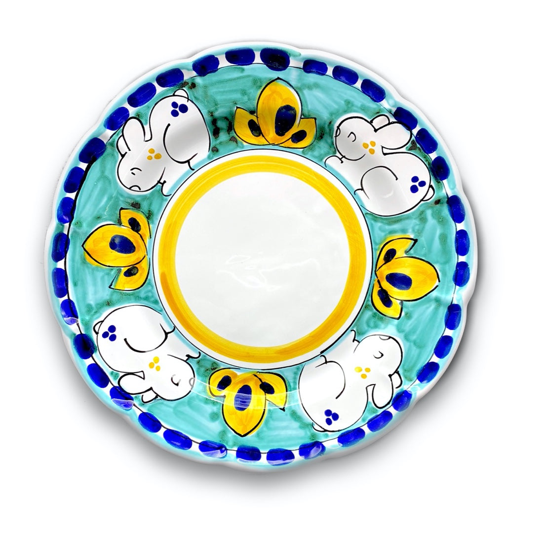 Piatto in ceramica di Vietri Coniglio