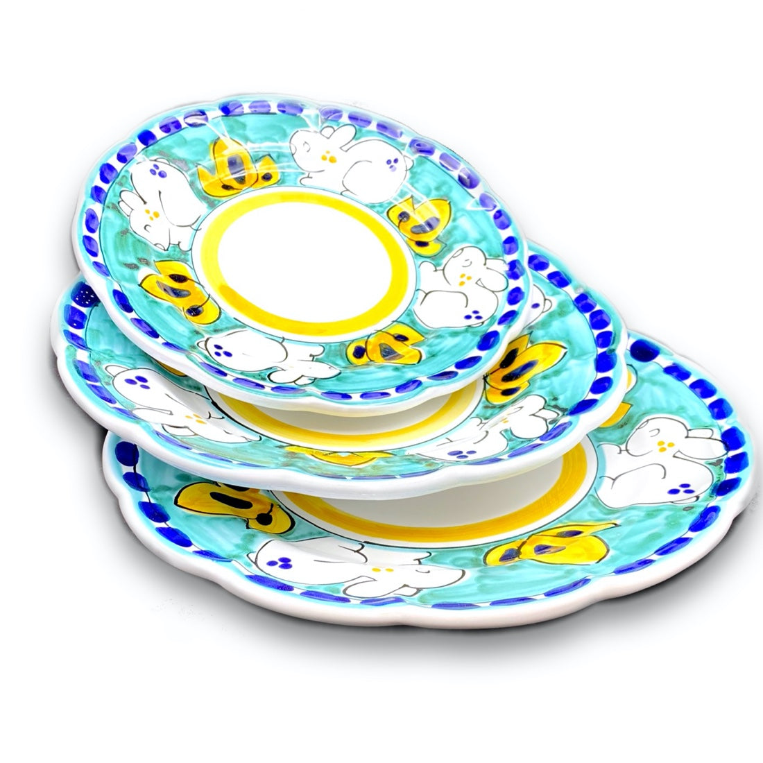 Piatto in ceramica di Vietri Coniglio