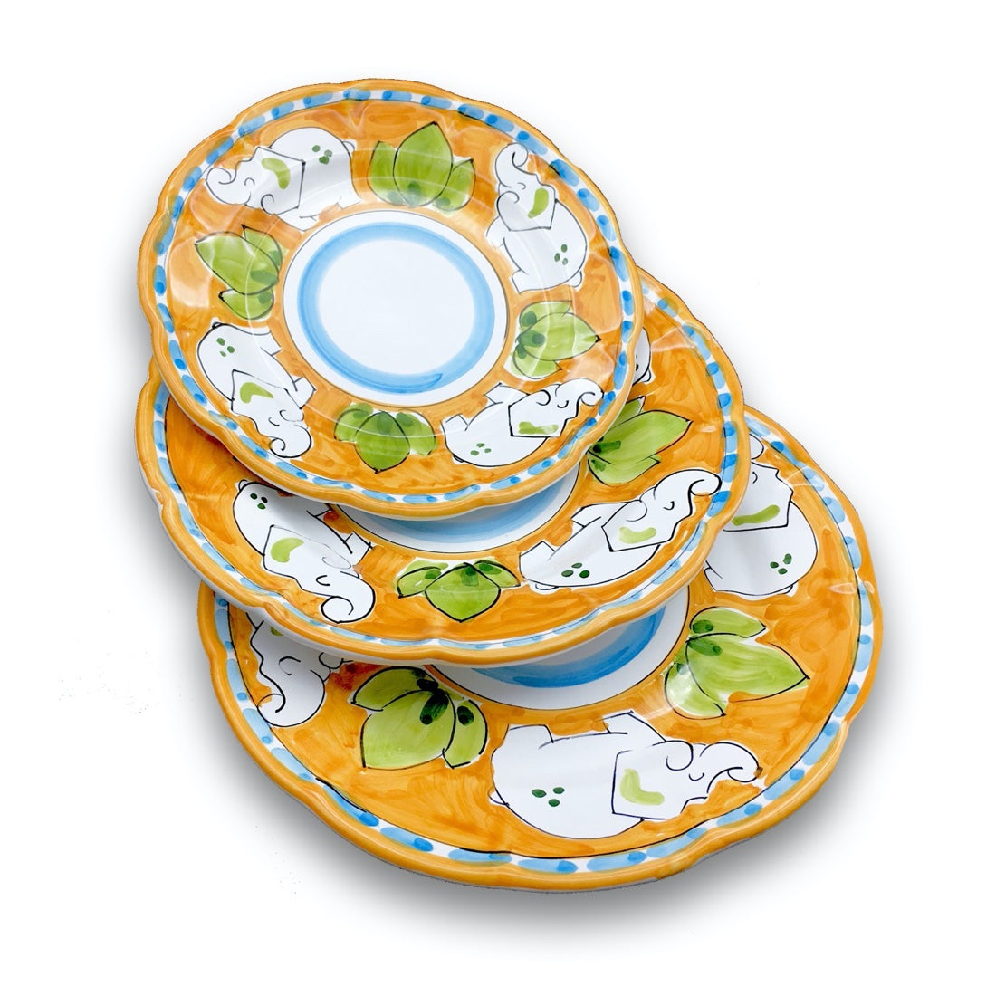 Piatto in ceramica di Vietri Elefante New