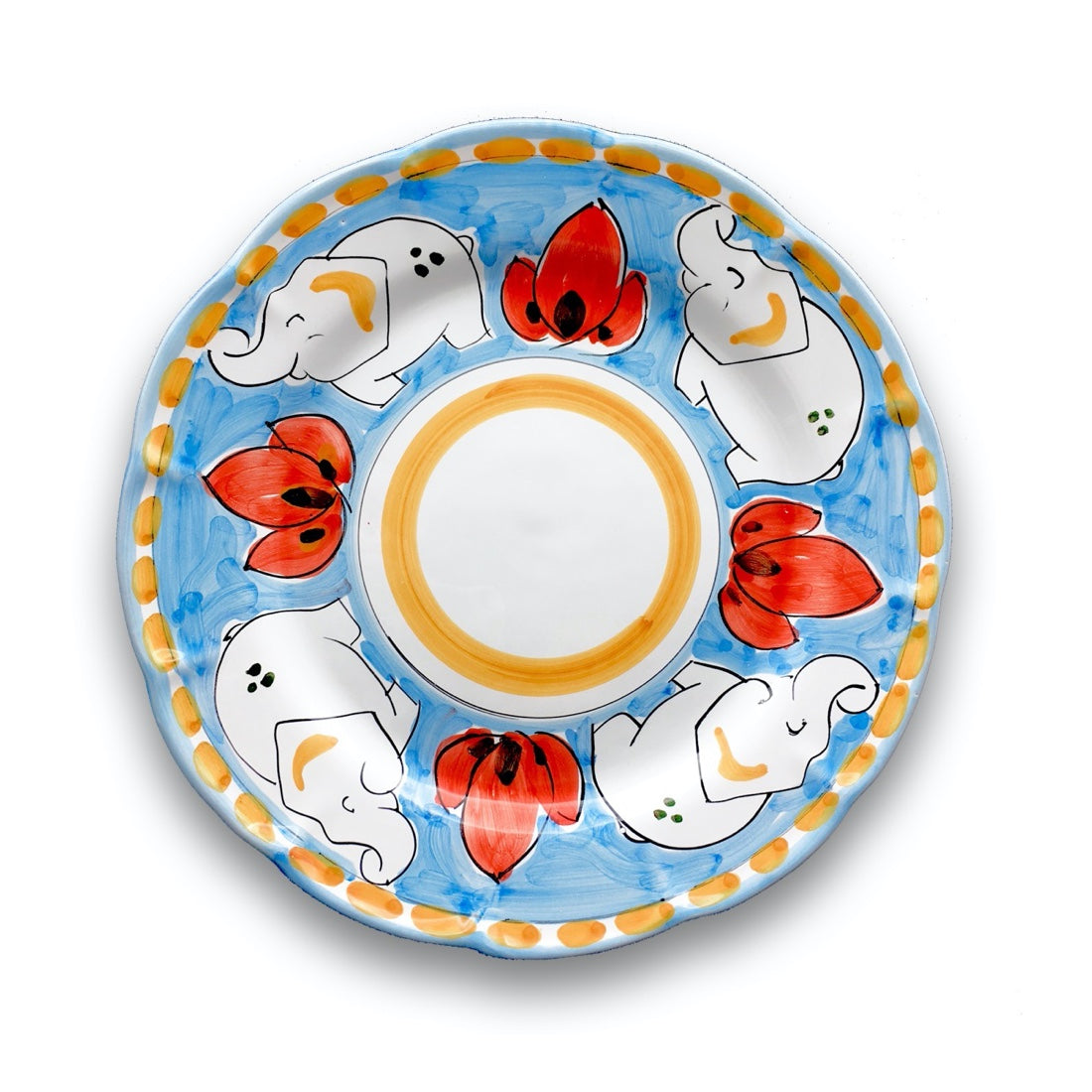 Piatto in ceramica di Vietri Elefante New