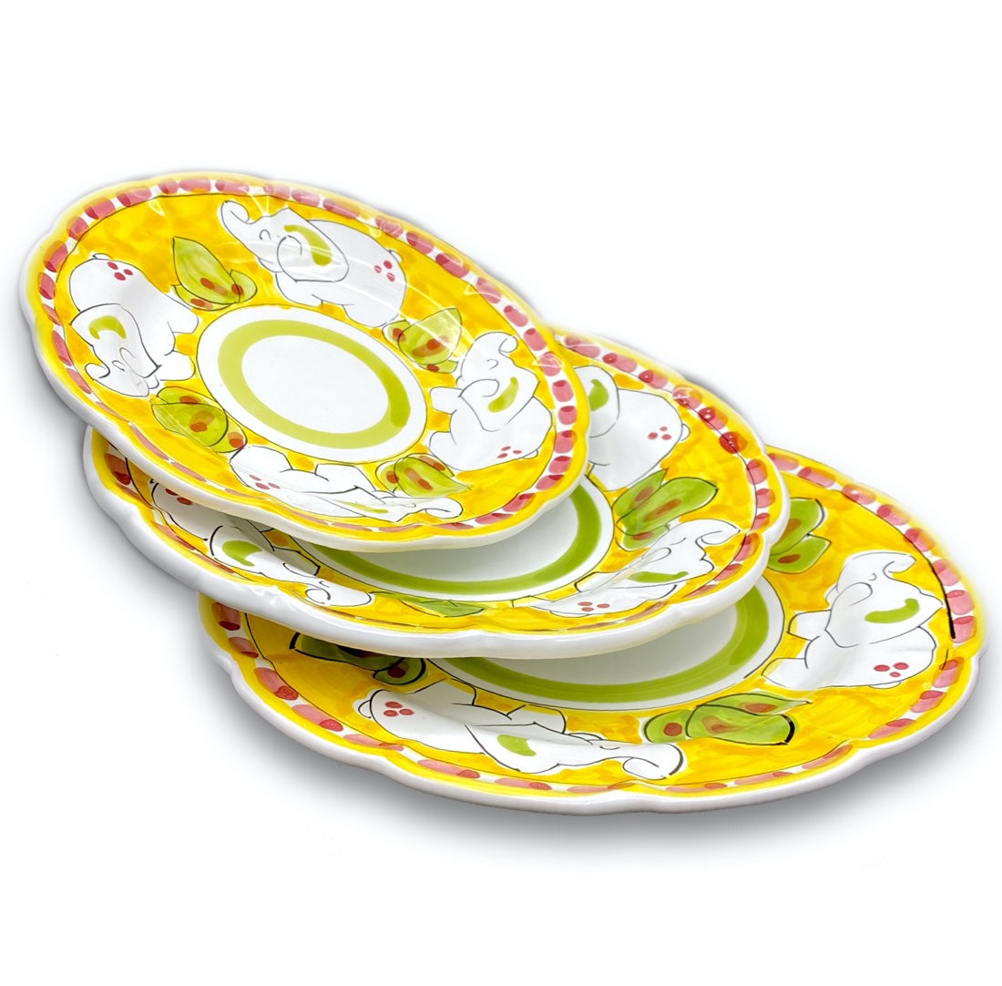 Piatto in ceramica di Vietri Elefante New
