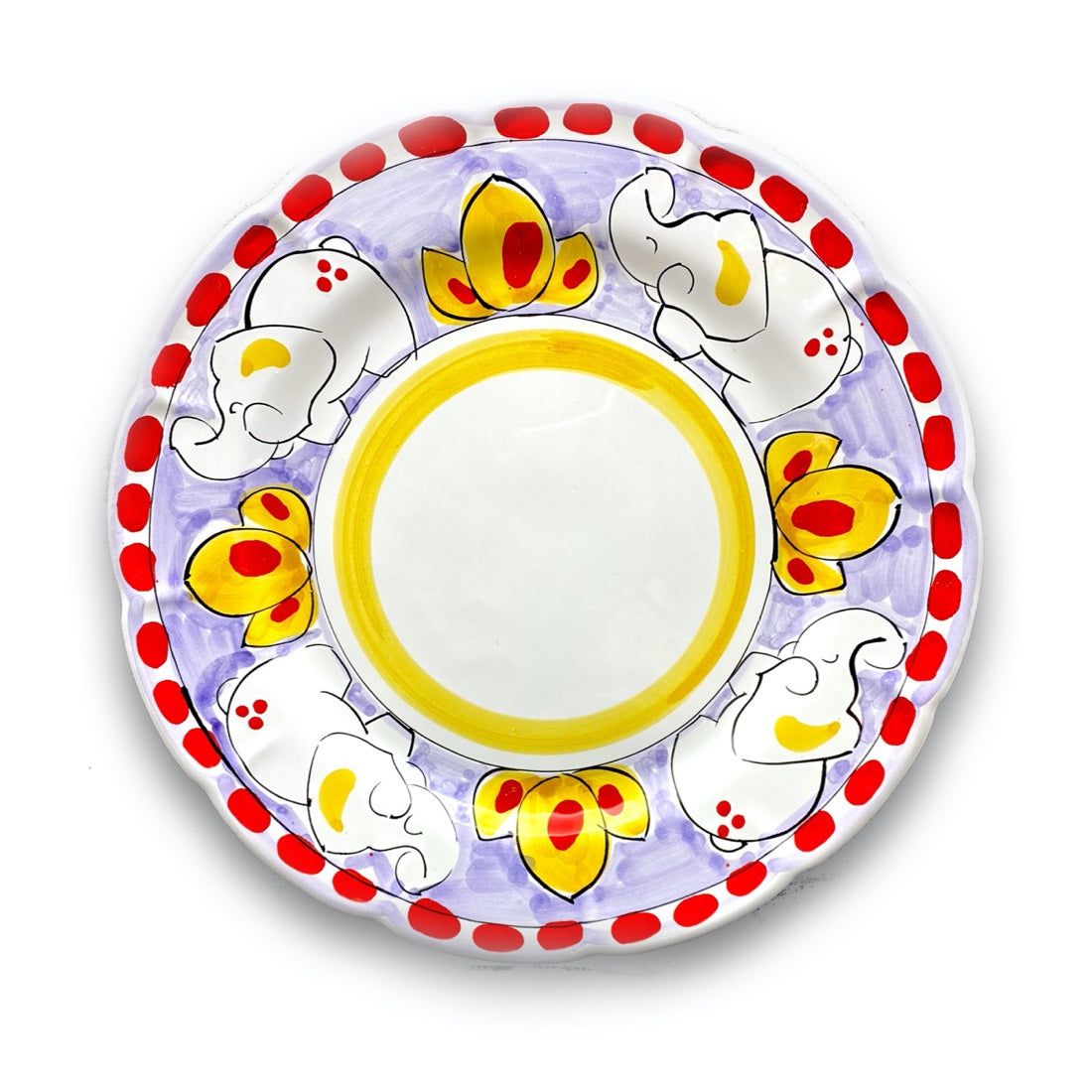 Piatto in ceramica di Vietri Elefante New