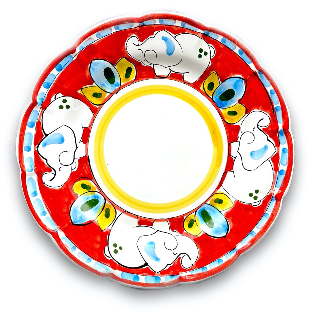 Piatto in ceramica di Vietri Elefante New