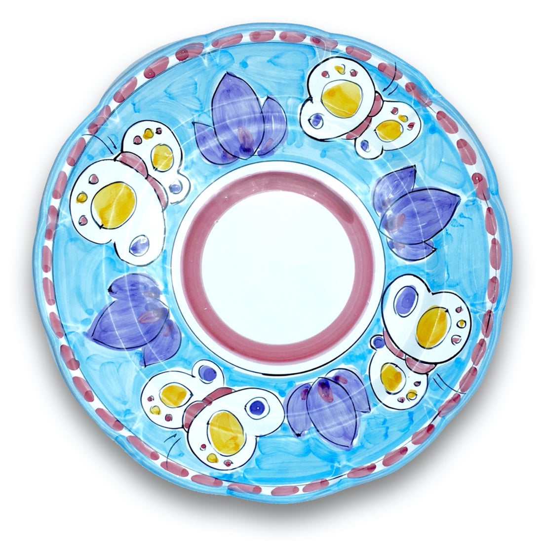 Piatto in ceramica di Vietri Farfalla