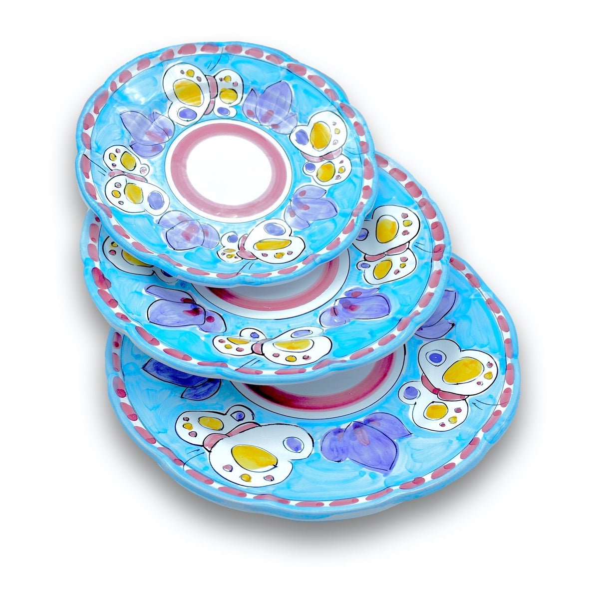 Piatto in ceramica di Vietri Farfalla