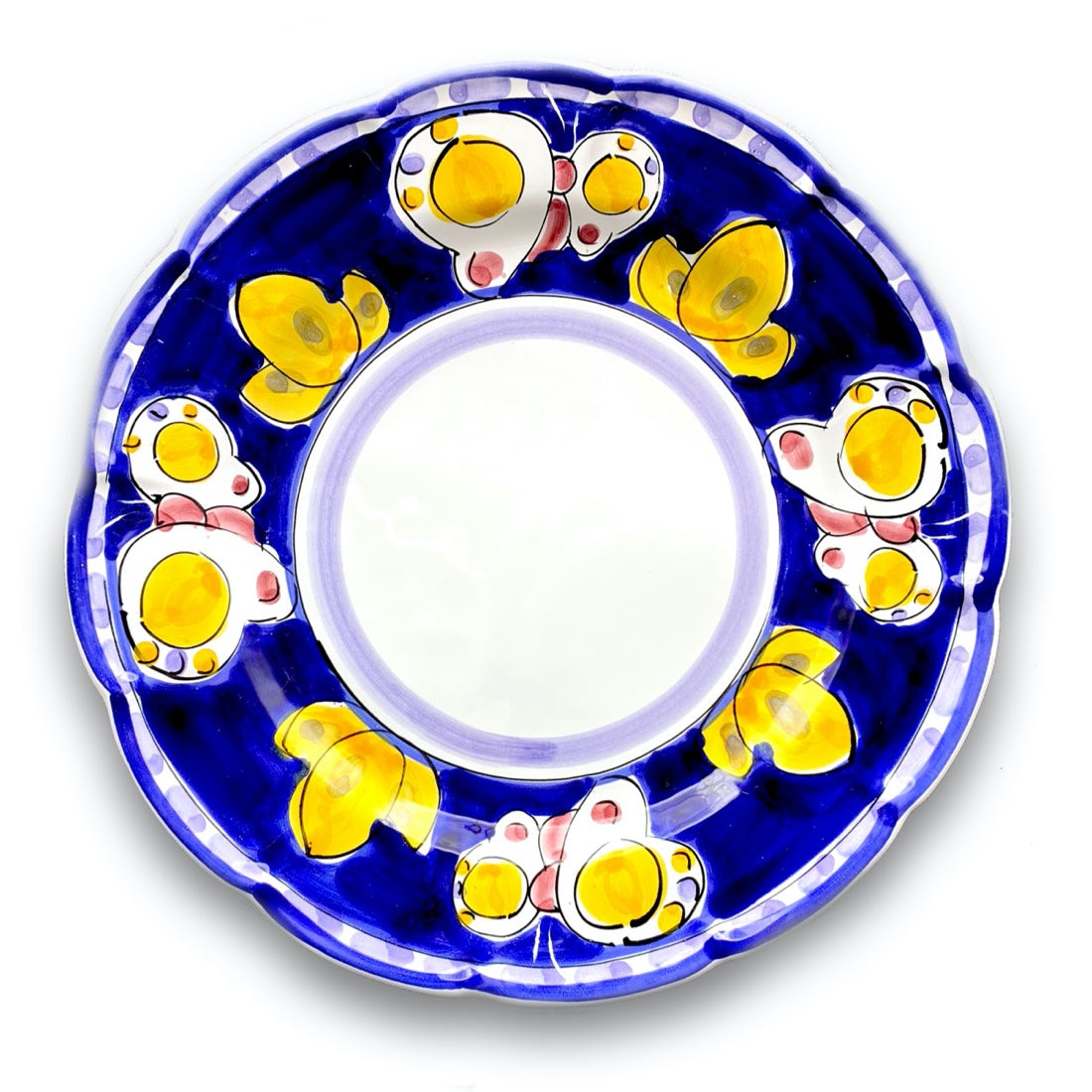 Piatto in ceramica di Vietri Farfalla