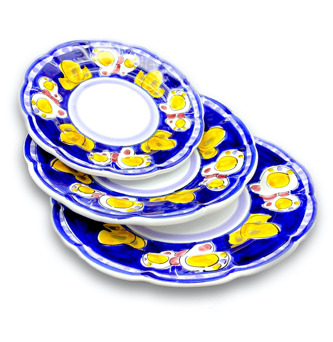 Piatto in ceramica di Vietri Farfalla