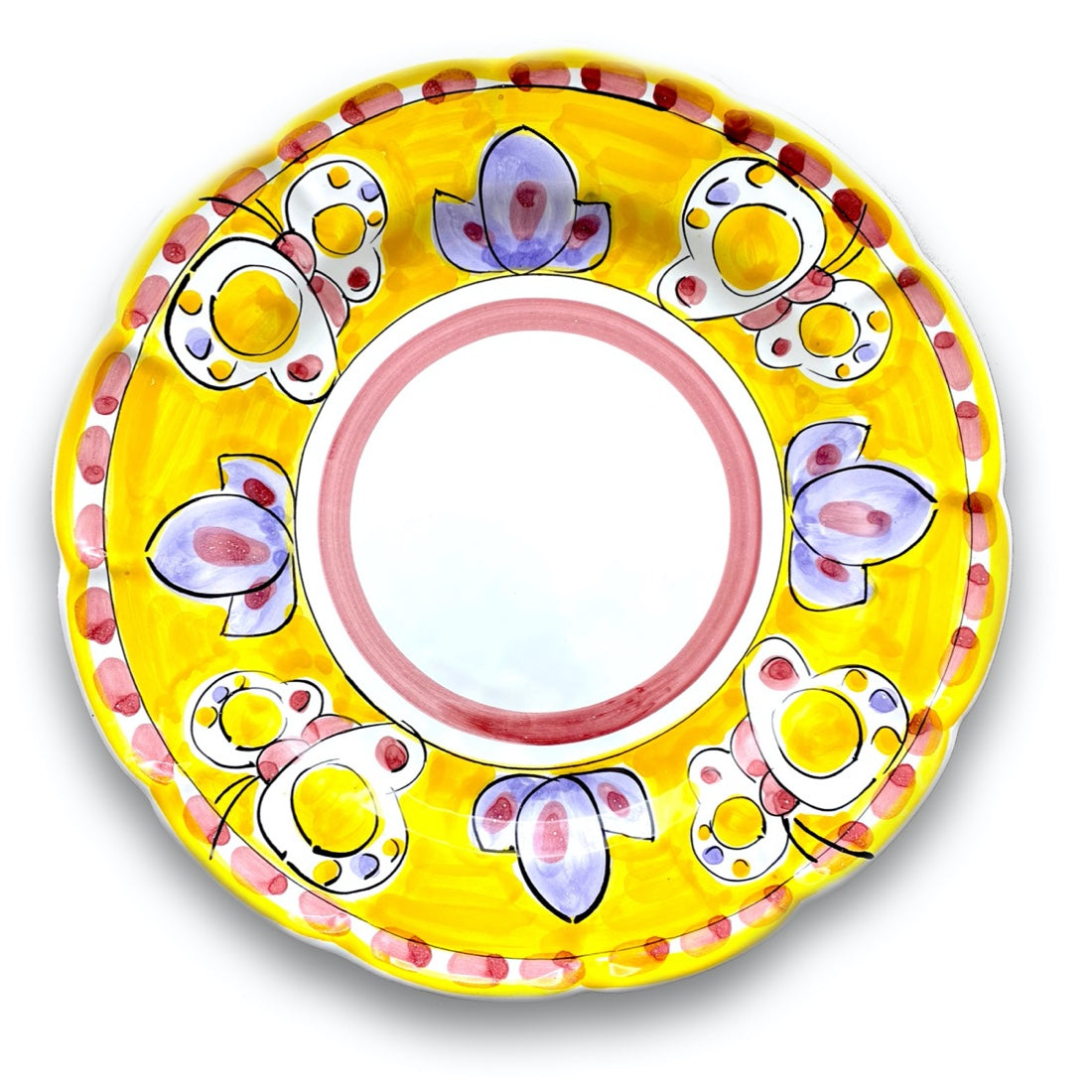 Piatto in ceramica di Vietri Farfalla
