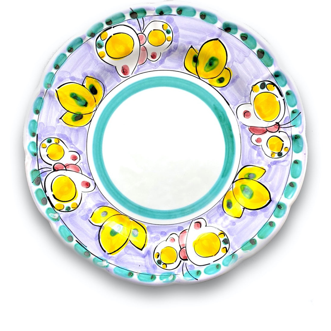 Piatto in ceramica di Vietri Farfalla