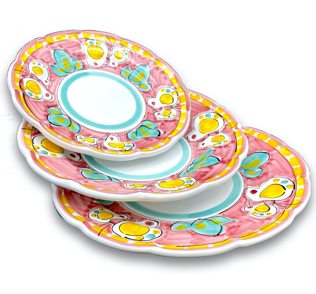 Piatto in ceramica di Vietri Farfalla