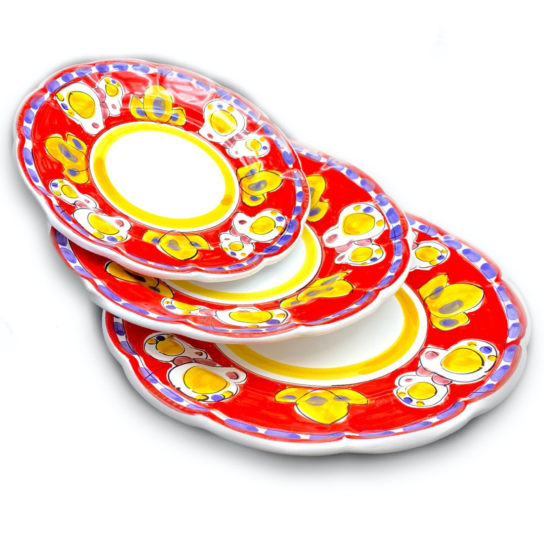 Piatto in ceramica di Vietri Farfalla