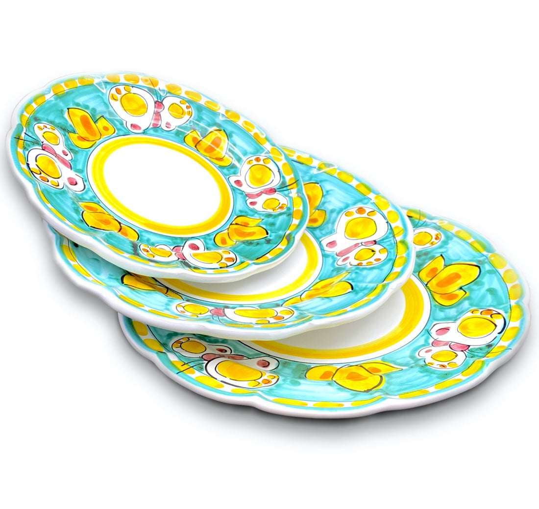 Piatto in ceramica di Vietri Farfalla
