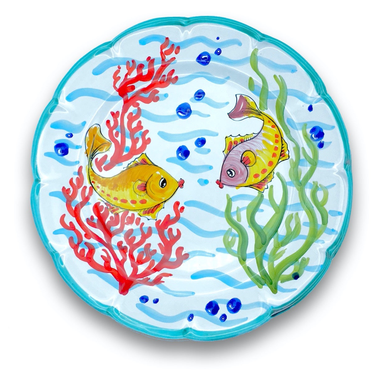 Piatto in ceramica di Vietri Fondo Mare