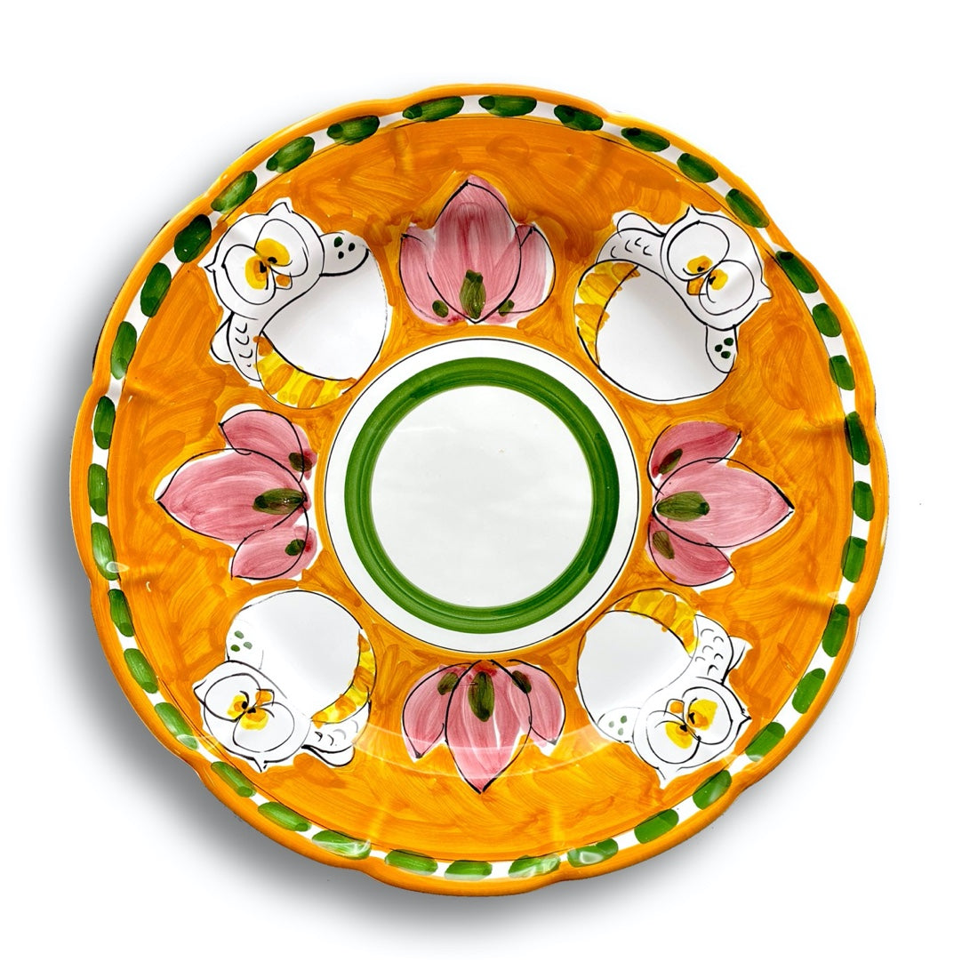 Piatto Vietri in Ceramica DECORO GUFO NEW